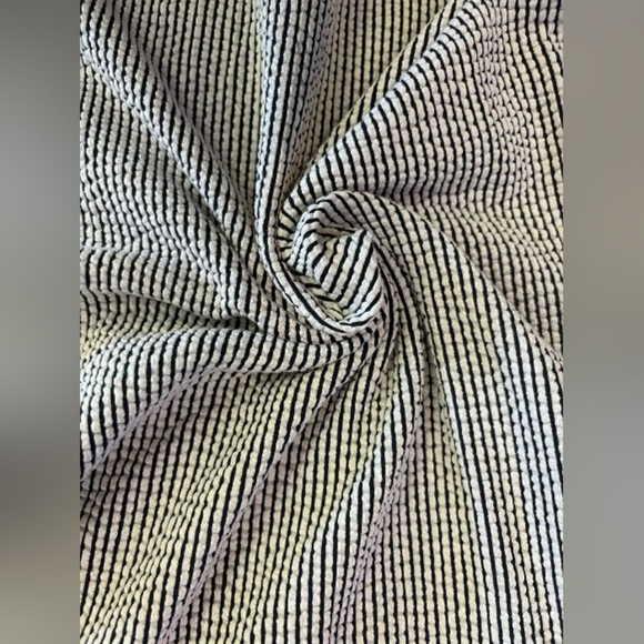 Club Monaco ‘June Dress’ White and Navy Striped Mini Length Dress EUC Size SM - Picture 6 of 8